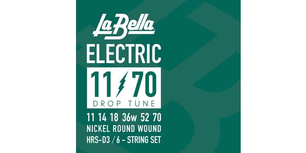 La Bella / HRS-D3 Drop Tune Electric Guitar Strings - 11-70