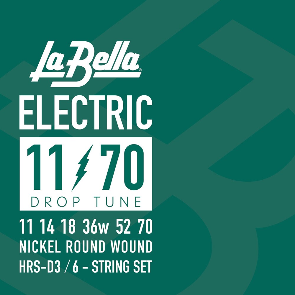 LA BELLA/HRS-D3 Drop Tune Electric Guitar Strings - 11-70