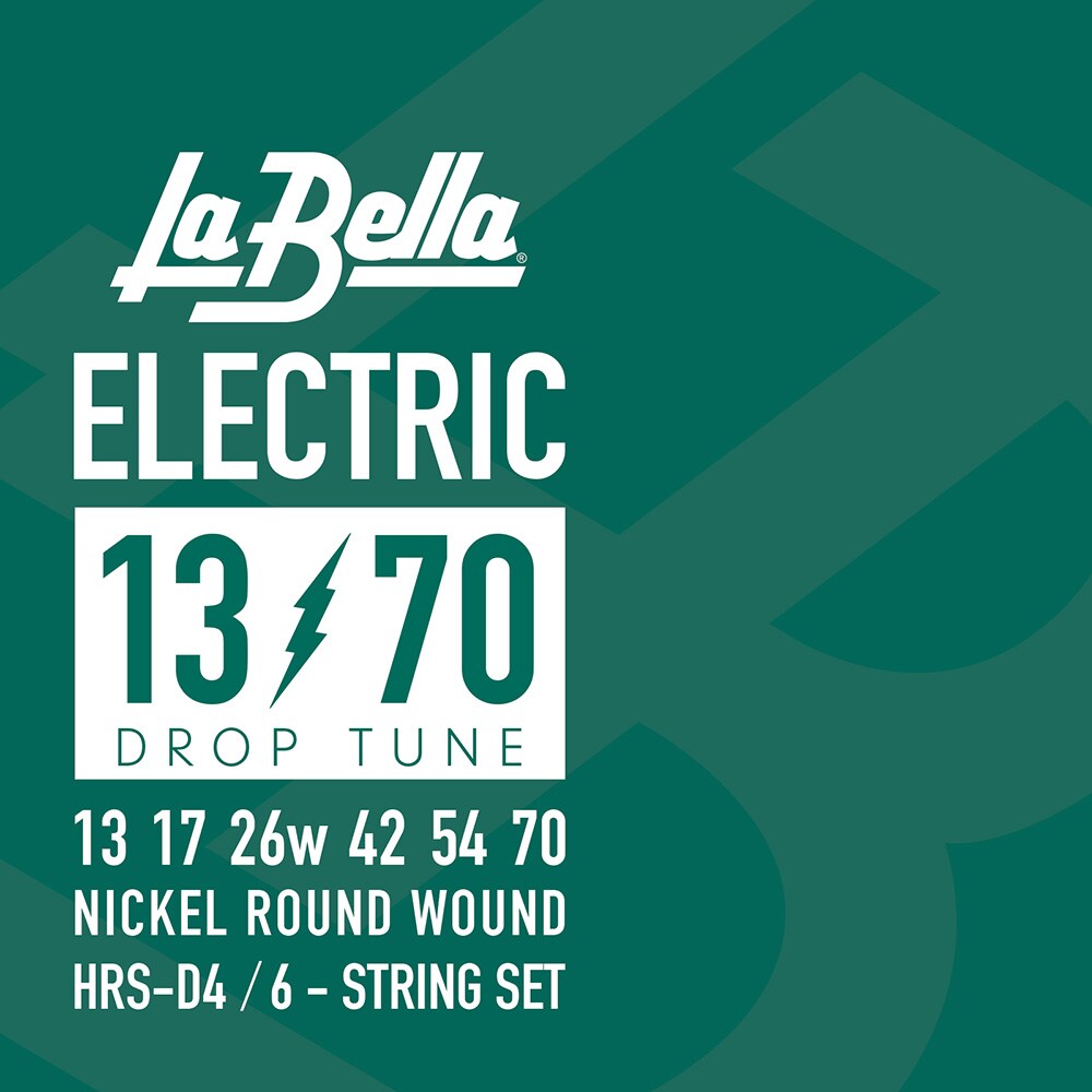 LA BELLA/HRS-D4 Drop Tune Electric Guitar Strings - 13-70