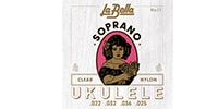 LA BELLA 11 Soprano Ukulele, Clear Nylon