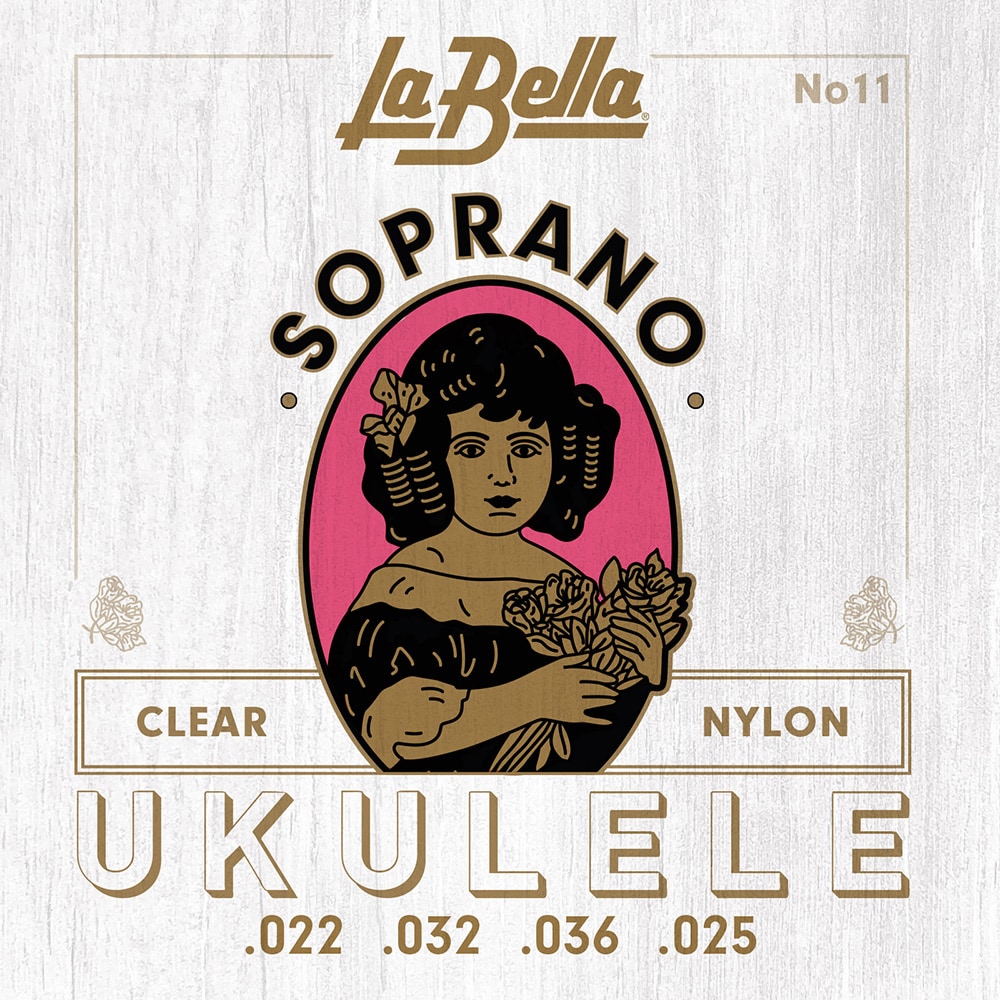 LA BELLA/11 Soprano Ukulele, Clear Nylon