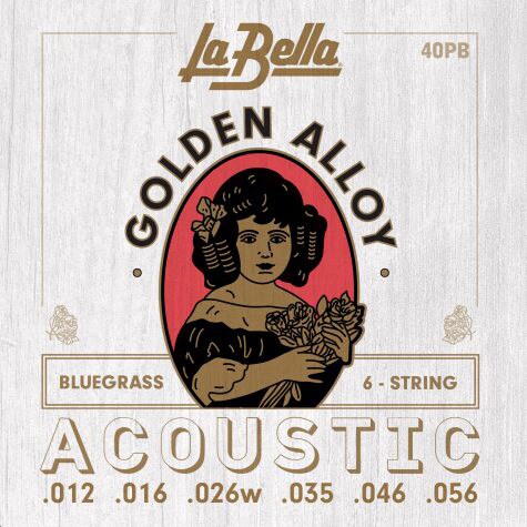 LA BELLA/40PB Golden Alloy - Bluegrass