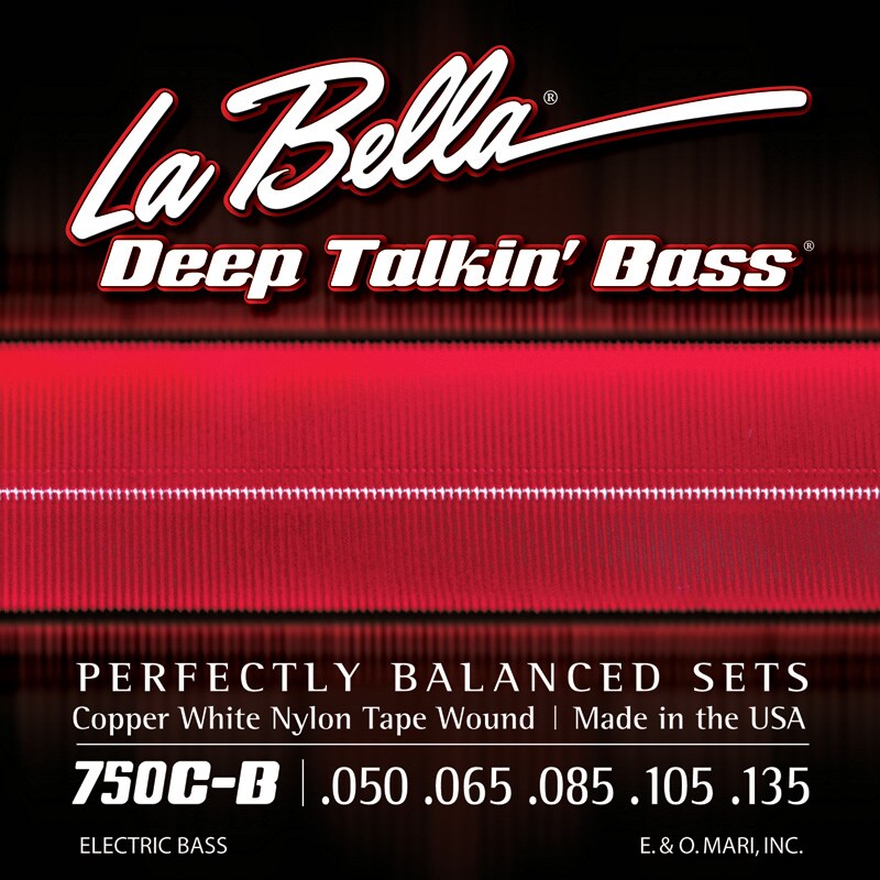 LA BELLA/750C-B Copper White Nylon Tape 5-String Light