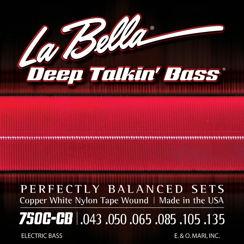 LA BELLA/750C-CB Copper White Nylon Tape 6-String Light