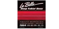 LA BELLA 750G-B Gold White Nylon Tape 5-String Light