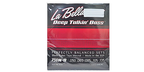 LA BELLA/750N-B Black Nylon Tape 5-String Light