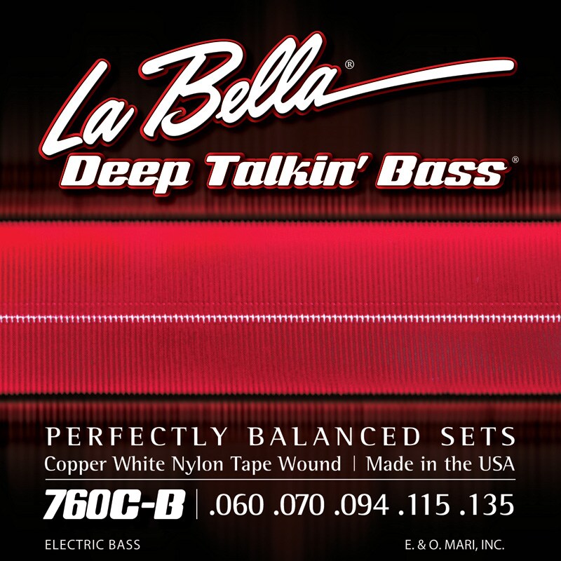 LA BELLA/760C-B Copper White Nylon Tape 5-String