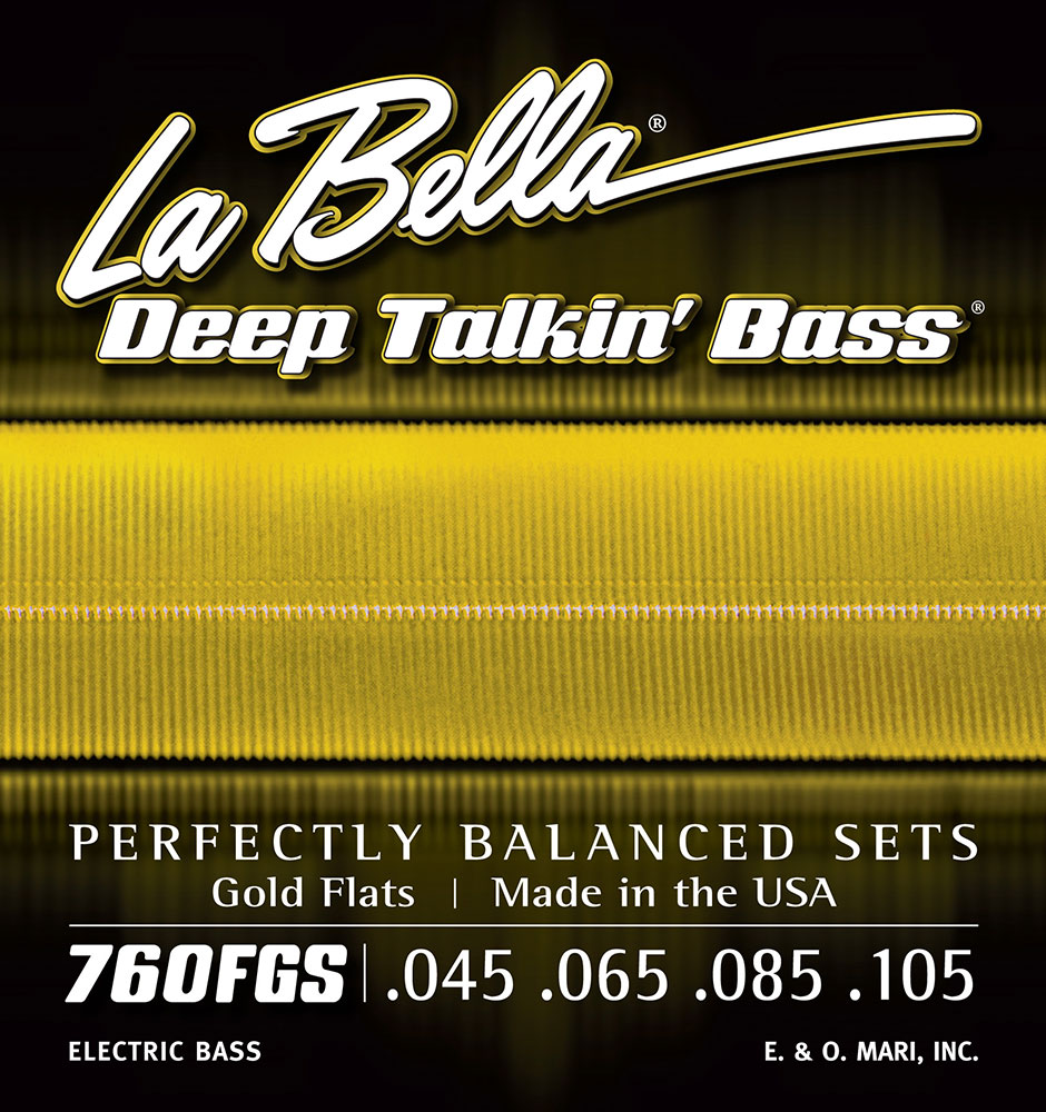 LA BELLA/760FGS Deep Talkin’ Bass Gold Flats Standard 45-105