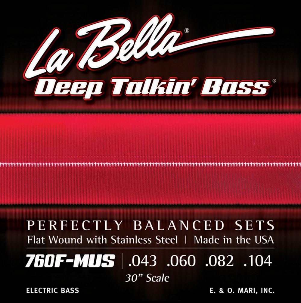 LA BELLA/760F-MUS Stainless Steel Flat Wound 30″ Scale