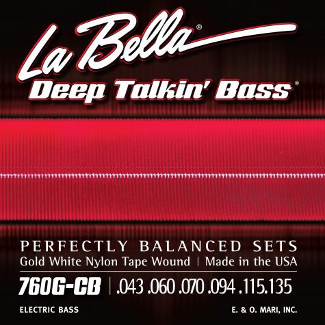 LA BELLA/760G-CB Gold White Nylon Tape 6-String