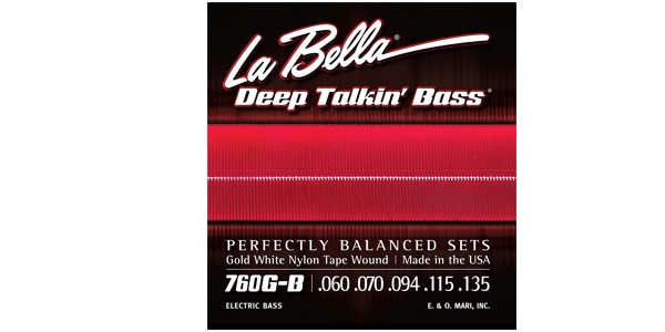 La Bella / 760G-B Gold White Nylon Tape 5-String