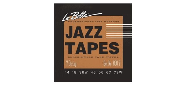 LA BELLA/800-7 Jazz Tapes Black Nylon 7-String 14-79　アウトレット品