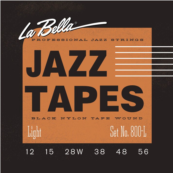 LA BELLA/800L Black Jazz Tapes - Light 12-56