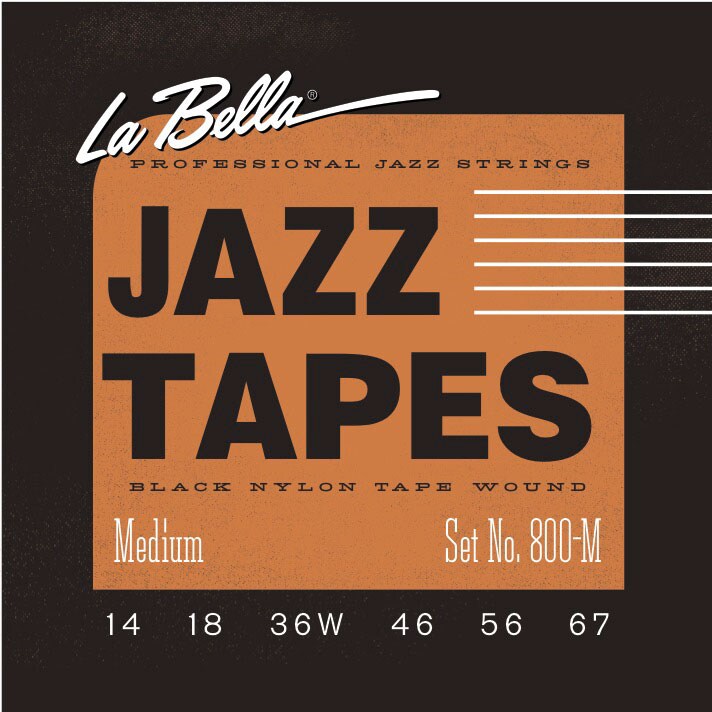 LA BELLA/800M Black Jazz Tapes - Medium 14-67