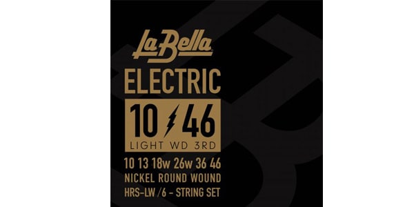 La Bella / HRS-LW Electric Guitar Strings, Wound 3rd - Light 10-46