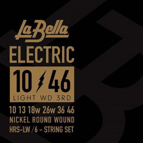 LA BELLA/HRS-LW Electric Guitar Strings, Wound 3rd - Light 10-46