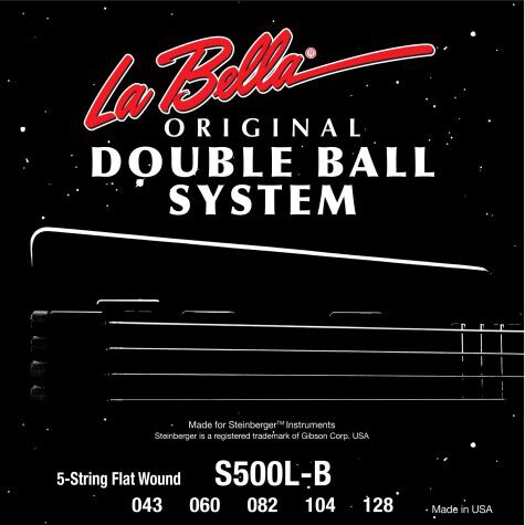 LA BELLA/S500L-B Double Ball Bass Flat Wound - Light 43-128, 5-String