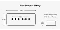 LINDY FRALIN Hum Cancelling P-90 with Alnico Rods Soapbar Set White