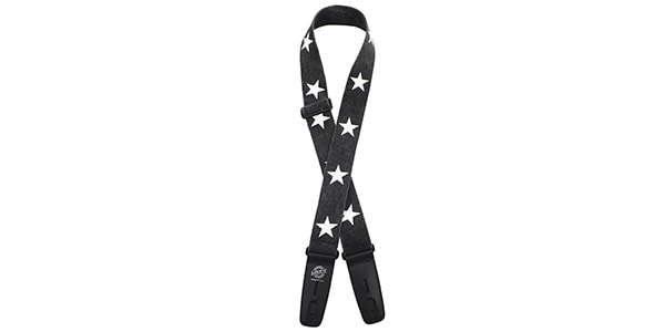 LOCK-IT GUITAR STRAPS ( ロックイットギターストラップ ) / LIS 301-D03 (Black/White Stars)