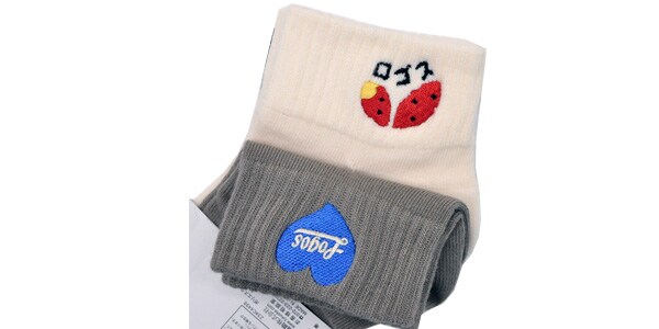 LOGOS ( ロゴス )  / 異柄刺繍ショート丈　3足セット　23～25cm画像3
