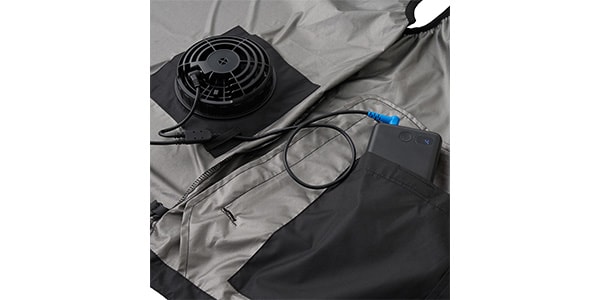LOGOS / Outdoor Cool Fan Vest, Black, Size L画像6