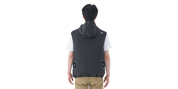 LOGOS / Outdoor Cool Fan Vest, Black, Size M画像12