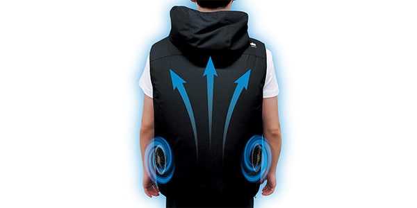 LOGOS / Outdoor Cool Fan Vest, Black, Size M画像2