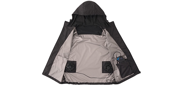 LOGOS / Outdoor Cool Fan Vest, Black, Size M画像3