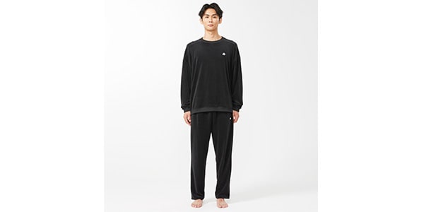LOGOS / ボディリカバリーベロアスウェット　ブラック　L画像5