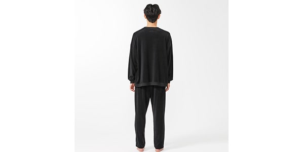 LOGOS / ボディリカバリーベロアスウェット　ブラック　L画像6