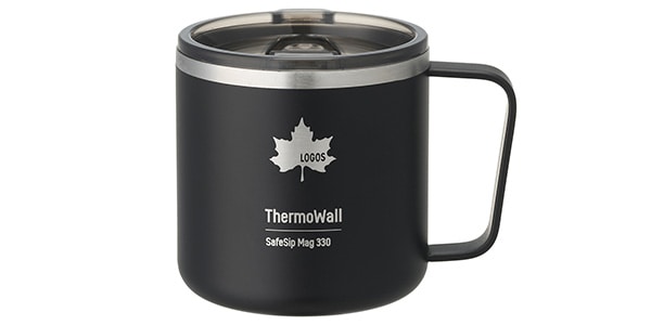 LOGOS / ThermoWall 真空断熱 マグカップ330　ブラック