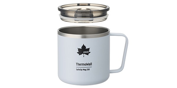 LOGOS / ThermoWall Vacuum Insulated Mug 330ml Ice Gray画像2