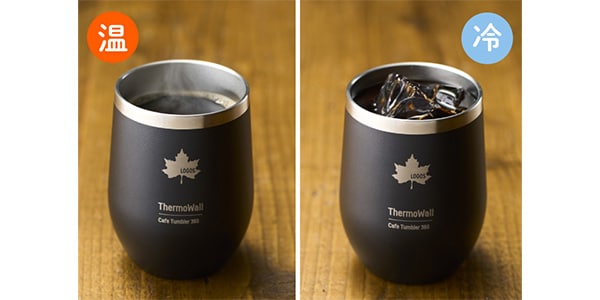 LOGOS / ThermoWall Vacuum Insulated Cafe Tumbler 360ml Black画像6