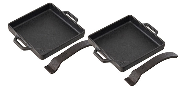 LOGOS / Iron MY Grill PAN Square Set of 2