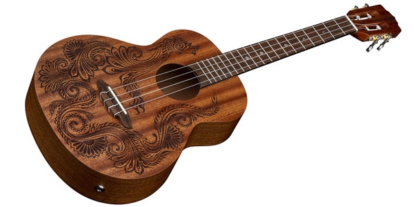 LUNA GUITARS / Uke Henna Dragon Mahogany Baritone w/Pre画像3