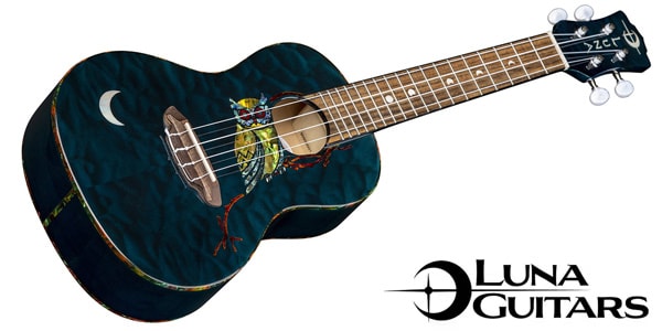 LUNA GUITARS ( ルナギターズ )  / Uke Owl Quilt Top Concert w/Preamp & Gig