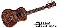 LUNA GUITARS / Uke Love Music Peace Concert w/Gigbag
