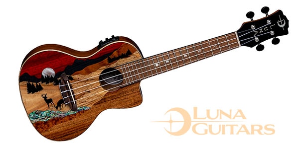 Uke Vista Deer Concert w/Preamp & Gigbag