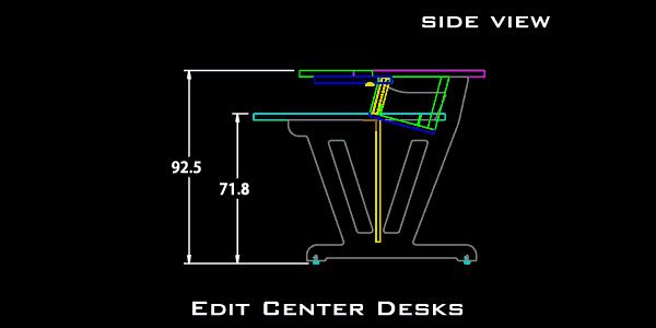 MIDDLE ATLANTIC / ES Dark Cherry Studio Desk 画像4