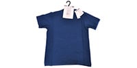 満足 / 出雲ソフト 肌側ガーゼ 丸首Tシャツ L ブルー