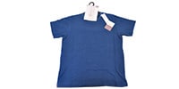 満足 / 出雲ソフト 肌側ガーゼ 丸首Tシャツ LL ブルー