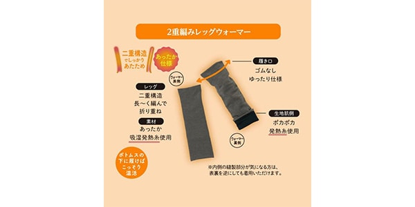 満足 ( マンゾク )  / 美温活：湯たんぽ二重レッグウォーマー　ブラウン画像3