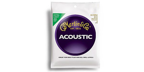 MARTIN/M170PK3 ACOUSTIC 80/20 Bronze Extra Light - 3 Pack