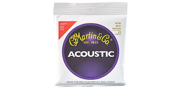 MARTIN/M190 ACOUSTIC 80/20 Bronze Light 12-String