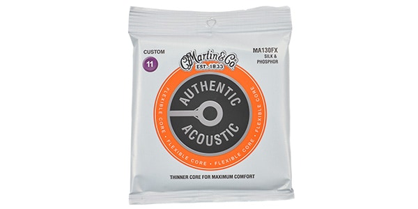 関連商品：MARTIN MA130FX AUTHENTIC ACOUSTIC Flexible Core Custom アコースティックギター弦 .011-.047 マーチンの商品画像