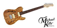 Michael Kelly Guitars Ele Gtr 59 "F" holes thin lineP-90’s Spalted Maple