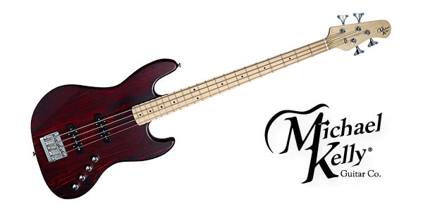 Michael Kelly Guitars/Ele Bass Element 4 OpenPore Trans Red