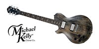 Michael Kelly Guitars / Ele Gtr Patriot Decree Open Pore Trans Black LH