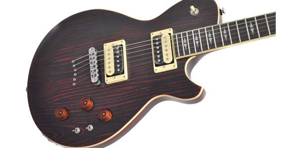 Michael Kelly Guitars / Ele Gtr Patriot Decree Open Pore Trans Red ebonyFB Slim Bod画像2