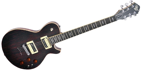 Michael Kelly Guitars / Ele Gtr Patriot Decree Open Pore Trans Red ebonyFB Slim Bod画像3